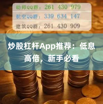 炒股杠杆App推荐：低息高倍，新手必看